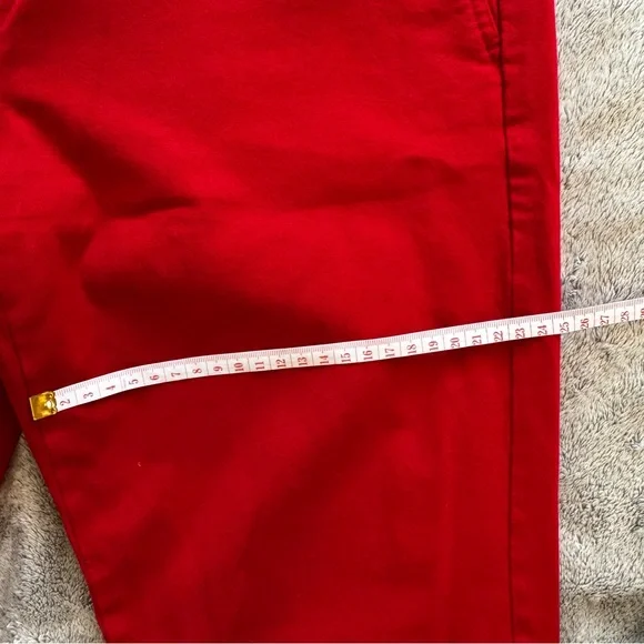 Banana Republic Red Flare Trousers Pants - Cotton Mix - Size 8 - Picture 8 of 13